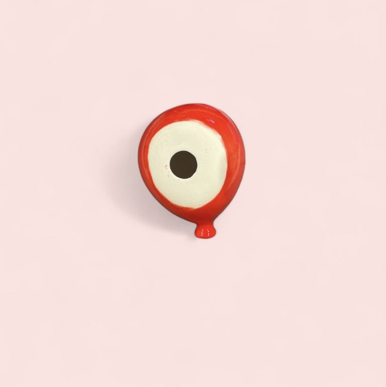 Palloncino in ceramica da appendere - 10cm ROSSO