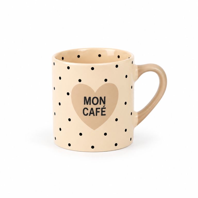 Tazza in porcellana "Mon Caf&eacute;" - 150 ml