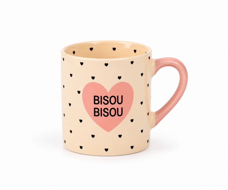 Tazza in porcellana "Bisou Bisou" - 150 ml