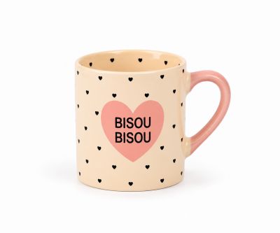 Tazza in porcellana "Bisou Bisou" - 150 ml Adorabile