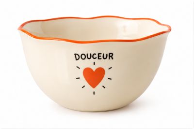 Ciotola Cuore in ceramica smaltata - 500 ml Adorabile